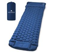 Voyager Single Sleeping Pad Ergonomic Durable 40D Nylon Tpu Easy Inflation Deflation Compact & Lightweight, Blue