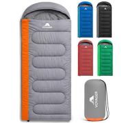 Voyager Sleeping Bag for Adults - Lightweight & Compact, Versatile 3-4 Season Temperature, Spacious Design, Quality Material, Ideal for Camping & Backpacking - 190x30x80cm - Grey