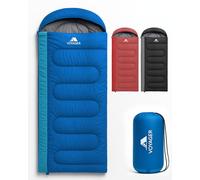 Voyager Sleeping Bag for Adults - Lightweight & Compact, Versatile 3-4 Season Temperature, Spacious Design, Quality Material, Ideal for Camping & Backpacking - 190x30x80cm - Blue