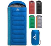 Voyager Sleeping Bag for Adults - Lightweight & Compact, Waterproof, 3-4 Season Warm & Cold Weather, Machine Washable, Ideal for Camping, Hiking & Backpacking, 220x30x80cm