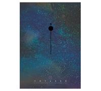 Voyager Space Probe 40th Anniversary Commemorative Art Poster, Galaxy Design, NASA, Space Exploration Wall Art (59.4W x 84.1L cm (A1))