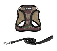 Voyager Step-in Air All Weather Mesh Harness and Reflective Dog 5 ft Leash Combo with Neoprene Handle, for Small, Medium and Large Breed Puppies by Best Pet Supplies - Army Base, S