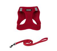 Voyager Step-in Air Cat Leash Harness Set - All Weather Mesh, Step in Vest Harness for Small and Large Cats by Best Pet Supplies - Red, S (Chest 14-16")