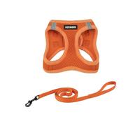 Voyager Step-in Air Cat Leash Harness Set - All Weather Mesh, Step in Vest Harness for Small and Large Cats by Best Pet Supplies - Orange, XXXS (Chest 11-12")