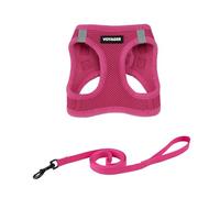 Voyager Step-in Air Cat Leash Harness Set - All Weather Mesh, Step in Vest Harness for Small and Large Cats by Best Pet Supplies - Fuchsia, XXXS (Chest 11-12")