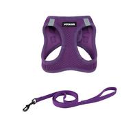 Voyager Step-in Air Cat Leash Harness Set - All Weather Mesh, Step in Vest Harness for Small and Large Cats by Best Pet Supplies - Purple, S (Chest 14-16")