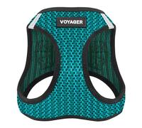 Voyager Step-in Air Dog Harness - All Weather Mesh, Reflective, No Pull Harness for Small, Medium Dogs, Cats - Secure with Hook & Loop Fastener, Buckle, Double D-Rings - Turquoise 2-Tone, XL
