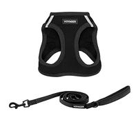 Voyager Step-in Air Dog Harness - All Weather Mesh Step in Vest Harness for Small and Medium Dogs by Best Pet Supplies - Black, L