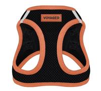 Voyager Step-in Air Dog Harness - All Weather Mesh Step in Vest Harness for Small and Medium Dogs by Best Pet Supplies - Orange Trim, Medium