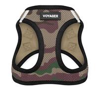 Voyager Step-in Air Dog Harness - All Weather Mesh Step in Vest Harness for Small and Medium Dogs by Best Pet Supplies - Harness (Army/Black Trim), Large