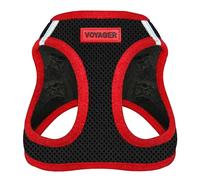 Voyager Step-in Air Dog Harness - All Weather Mesh Step in Vest Harness for Small and Medium Dogs by Best Pet Supplies - Red Trim, Medium