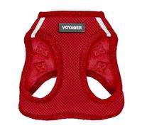 Voyager Step-In Air Dog Harness by Best Pet Supplies - All Weather Mesh Step in Vest Harness for Small and Medium Dogs, Red, size S - Chest: 14.5 - 16"
