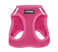 Voyager Step-in Air Dog Harness - All Weather Mesh, Reflective, No Pull Harness for Small, Medium Dogs, Cats - Secure with Hook & Loop Fastener, Buckle, Double D-Rings - Fuchsia, S