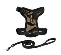 Voyager Step-in Lock Cat Harness and Reflective Cat Leash with Neoprene Handle by Best Pet Supplies - Supports Small, Medium and Large Breed Cats, Army, size XXS - 5ft