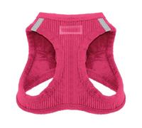 Voyager Step-In Plush Dog Harness by Best Pet Supplies - Step In Vest Harness for Small and Medium Dogs, Soft Plush, Fuchsia Corduroy, size M - Chest: 16 - 18"