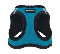 Voyager Step-In Plush Dog Harness by Best Pet Supplies - Step In Vest Harness for Small and Medium Dogs, Soft Plush, Turquoise, size M - Chest: 16 - 18