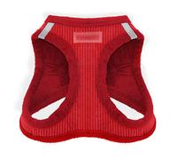 Voyager Step-In Plush Dog Harness - Soft Plush, Step In Vest Harness for Small and Medium Dogs by Best Pet Supplies - Harness (Red Corduroy), XS (Chest: 13-14.5")