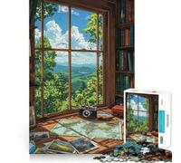 Voyagers Retreat Jigsaw Puzzles 1000 Mental Focus Game No Gap Tight Fitting Design Interactive Brain Challenge for Home (50x75cm)