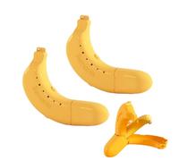 VOYANTE 2 Packs Big Banana Case 20cm, Portable Banana Holder, Protector Bananas Box, Keep Fresh Container for Fruit, 100% BPA-Free Food Fruit Saver for School, Work, Travel