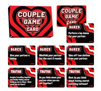 VOYANTE Couples Games, Romantic Couples Card Game, Date Night Activities, Dirty Desires Card Game for Adults, Sex Games for Boyfriend and Girlfriend, Valentine's (Red & Black)