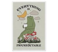 VOYANTE Motivational Wall Art Poster, EVERYTHING IS FIGUREOUTABLE Funny Inspirational Quote Wall Posters, Room Decor Canvas Prints for Home Office, Study Room, Classroom, Gym, Studio, Unframed