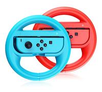 VOYEE Switch Steering Wheel, Compatible with Mario Kart 8 Deluxe, Joycon Controller Racing Steering Wheel 2 Pack