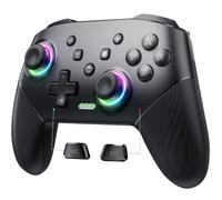 VOYEE Wireless Switch Controllers, Pro Controller for Lite/OLED/Windows PC, One-Key Pairing Gamepad with 9-Color RGB LEDs 1000mAh Battery 6-Axis Motion Wake Up Function
