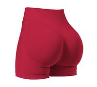 VOYJOY Women Workout Impact Shorts 2.5"/ 3.6"/ 4.5"/ 6" Scrunch Butt Lifting Gym Seamless Booty Biker Shorts, Savvy Red, M