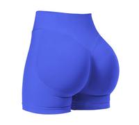 VOYJOY Women Workout Impact Shorts 2.5"/ 3.6"/ 4.5"/ 6" Scrunch Butt Lifting Gym Seamless Booty Biker Shorts, Electric Blue, S