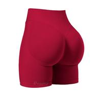 VOYJOY Women Workout Impact Shorts 2.5"/ 3.6"/ 4.5"/ 6" Scrunch Butt Lifting Gym Seamless Booty Biker Shorts, Savvy Red, XL