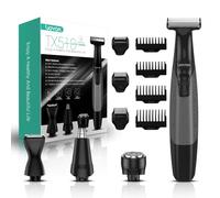 VOYOR Beard Trimmer for Men, Electric Razor for Body & Face Wet/Dry, Grey