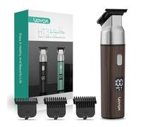 VOYOR Body Hair Trimmer for Men,Electric Razor,Versatile Groin & Body Trimmer,Waterproof and Cordless Shaver, Manscaper for Men, USB-C Charging Groomer,Ceramic Blade Razor Male Grooming HT310 (Wood)