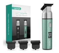 VOYOR Body Hair Trimmer for Men,Electric Razor,Versatile Groin & Body Trimmer,Waterproof and Cordless Shaver, Manscaper for Men, USB-C Charging Groomer,Ceramic Blade Razor Male Grooming HT310 (Green)