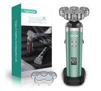 VOYOR Electric Razor for Men - 5D Floating Shaves for Men, Wet Dry Use Electric Shavers Type-C Rechargeable Mens Shaver with Double-Ring Knife Net, Waterproof Shaver TX500 (Green)