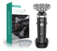 VOYOR Electric Razor for Men - 5D Floating Shaves for Men, Wet Dry Use Electric Shavers Type-C Rechargeable Mens Shaver with Double-Ring Knife Net, Waterproof Shaver TX500 (Black)