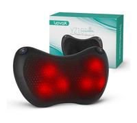 VOYOR-HEALTH Neck and Back Massager with Heat for Shoulder, Lower Back, Leg | 3 Strengths, Shiatsu 3D Kneading Massage Pillow for Deep tissue Pain Relief, Ideal Gift for Mother Father Men Women, YZ101