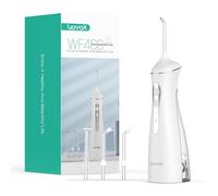 VOYOR-HEALTH Water Flosser for Teeth Cordless, Portable Oral Irrigator with 3 Modes 4 Jet Tips, IPX7 Waterproof Electric Dental Flosser, Water Jet Teeth Cleaner for Travel Home WF400 (White)