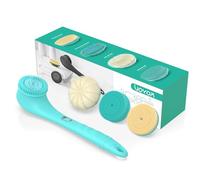 VOYOR Silicone Body Scrubber, Electric Body Brush Long Handle for Shower