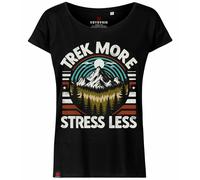 Voyovnik Trek More, Stress Less Women's T-shirt - Black