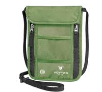 VOYTAG Ultra-Slim Comfort Neck Wallet & Passport Holder - RFID-Protected, Stylish Travel Pouch for Men & Women (Green), Green