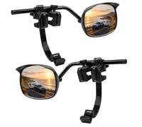Voyyhu Car Towing Mirrors Caravan Towing Mirrors Extensions Cars Wing Mirror with Rain Deflectors, Stable Clip-On Fit for Caravan Motorhome RV Van 1Pair