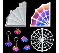 Voyyphixa 3D Spiders Web Silicone Resin Mould Spider Cobweb Epoxy Casting Mould Horror Resin Art Halloween Wall Hanging Ornament Mould for DIY Jewellery Pendants Cabinet Window Decoration (Spider Web)