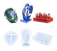 Voyyphixa 3Pcs Jewelry Shelf Silicone Moulds for Epoxy Resin Set, Jewelry Holder Resin Mold, Large Resin Jewelry Display Stand Casting Mold for Necklace, Ring, DIY Craft Mould