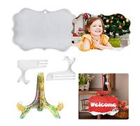 Voyyphixa 3PCS Photo Frame Silicone Mold Kit, Rectangular Wave Photo Frame Stand Resin Molds Picture Frame Epoxy Resin Molds for Photo Display Household