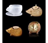 Voyyphixa Hedgehog Silicone Resin Moulds, Storage Jars Silicone Moulds for Resin Animal Resin Casting Epoxy Mould for Candle Holer, Pot, Jewelry Container Box, Home Decoration (Hedgehog Mould)