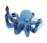 Voyyphixa Octopus Aquarium Decorations Glow Fish Tank Decorations Aquarium Accessories for All Kinds of Fish and Aquatic Pets Resin Decorative Octopus Sculpture Garden Decor Ornaments (Blue Octopus)