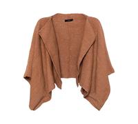 VOZ asymmetric lurex cape - Brown One Size