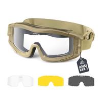 VOZAPOW Airsoft Goggles Anti Fog with ANSI Z87.1 Certified, Safety Goggles Impact Resistant, Tactical Shooting Glasses