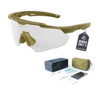 VOZAPOW Shooting Goggles Anti Fog with High Definition Lenses, ANSI Z87.1 Certified Tactical Safety Goggles for Men and Women