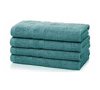 Vozbi Bath Towels Set of 4-500 GSM Bath Sheets - Ring Spun Cotton Towels - Absorbent & Soft Bath Towel - Bath Linen Hotel Quality Towel Set - Jumbo Bath Towels (80x140 cm) (Kingfisher)